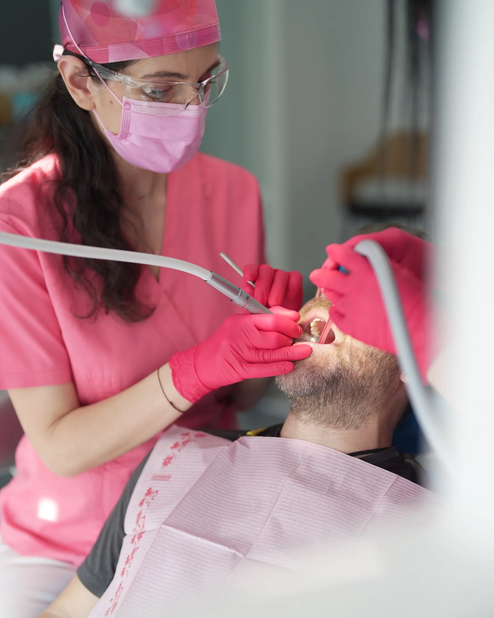 Dr. Raluca Toma during a treatment