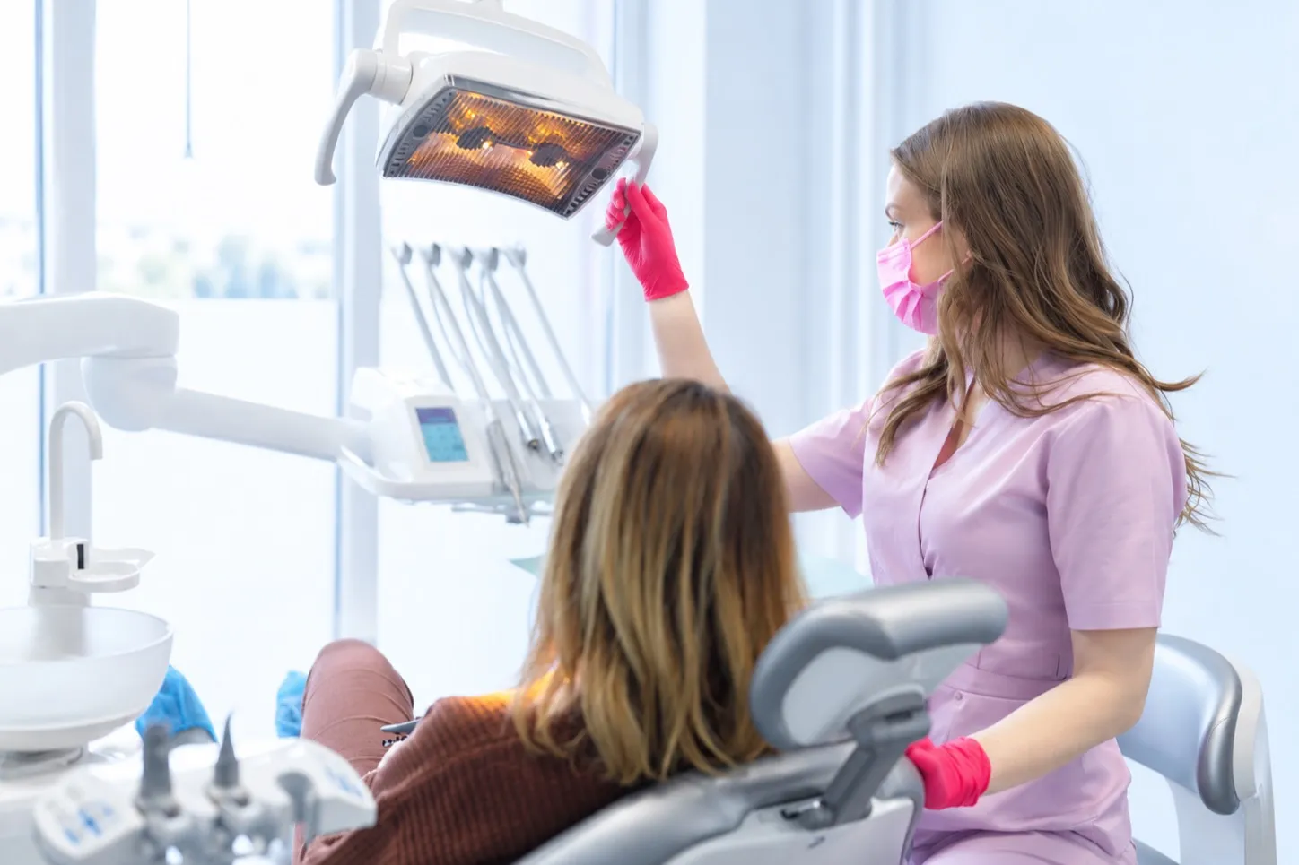 The Brim Dental team during a treatment